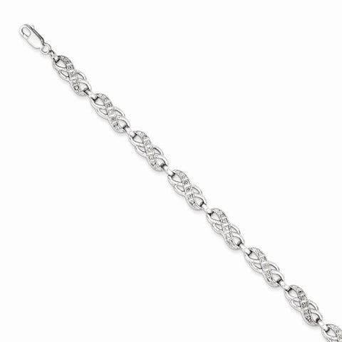 Sterling Silver Diamond Fashion Bracelet