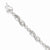 Sterling Silver Rhodium Plated Diamond Figure Link Bracelet