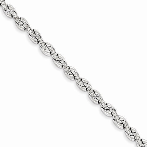 Sterling Silver Diamond Fancy Bracelet