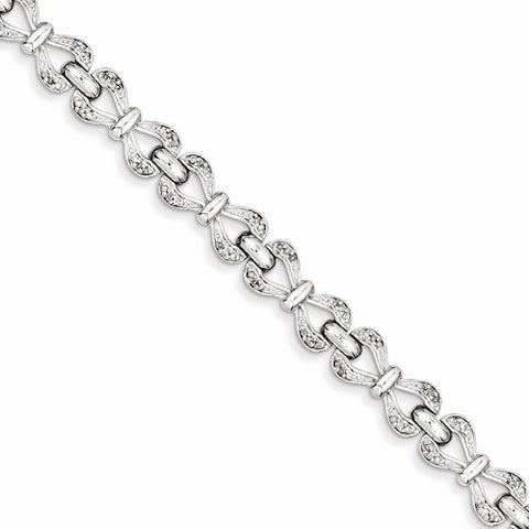 Sterling Silver Diamond Fashion Bracelet