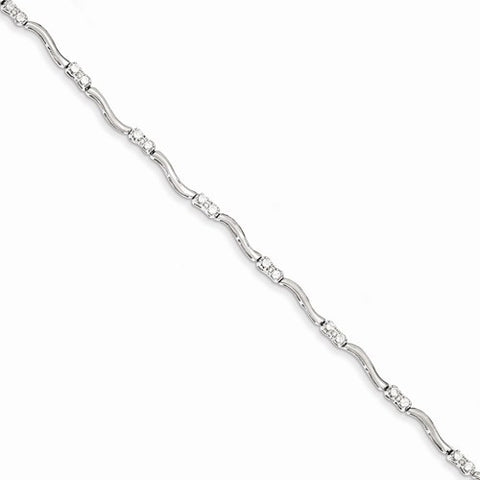 Sterling Silver Diamond Bracelet