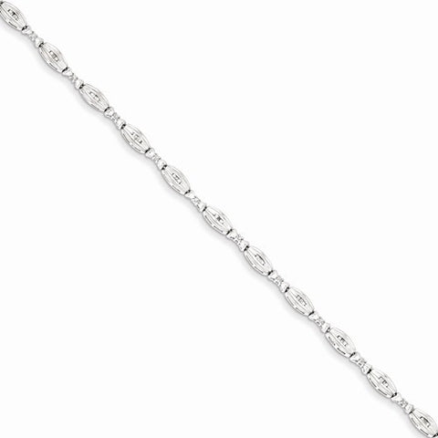 Sterling Silver Diamond Bracelet