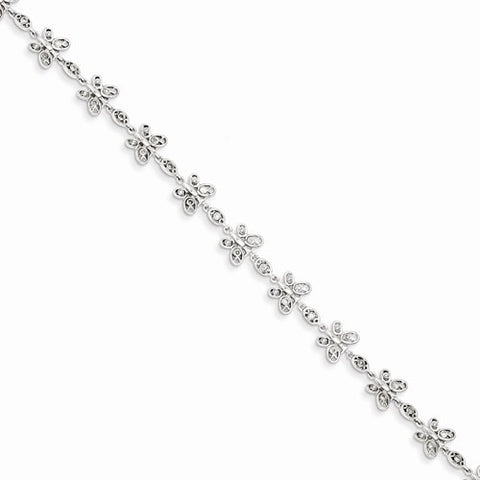 Sterling Silver Small Butterfly Bracelet