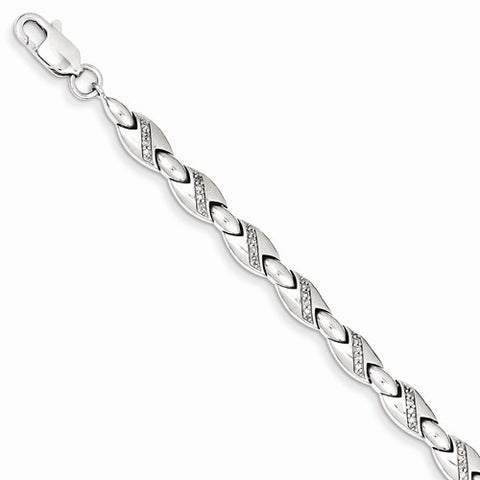 Sterling Silver Diamond Bracelet