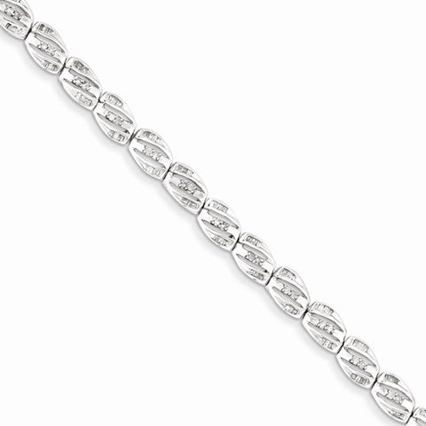 Sterling Silver Diamond Fancy Bracelet