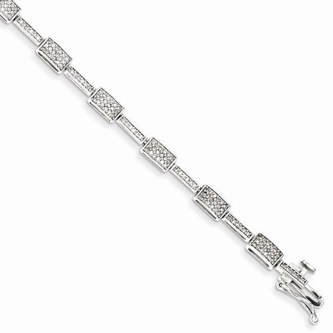 Sterling Silver Diamond Bracelet