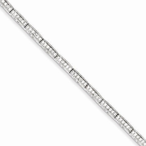 Sterling Silver Diamond Bracelet