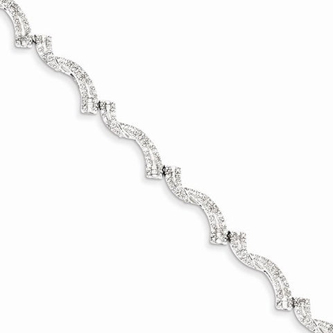 Sterling Silver Diamond Bracelet