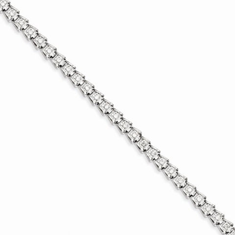 Sterling Silver Diamond Bracelet