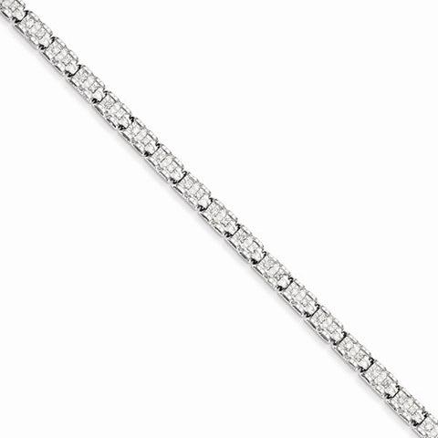 Sterling Silver Diamond Bracelet