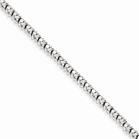 Sterling Silver Diamond Bracelet