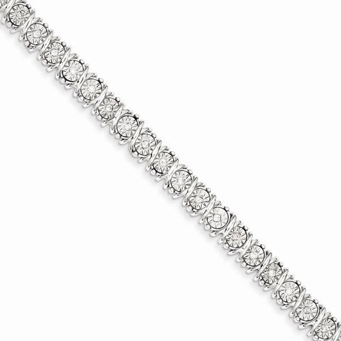 Sterling Silver Diamond Bracelet