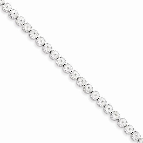 Sterling Silver Rhodium Plated Diamond Bracelet