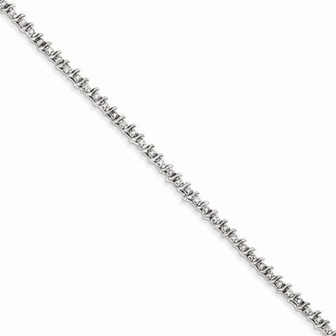 Sterling Silver Diamond Bracelet