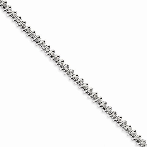 Sterling Silver Diamond Fancy Bracelet