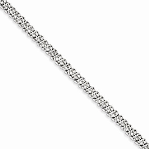 Sterling Silver Diamond Bracelet