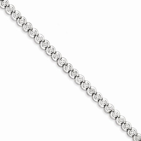 Sterling Silver Diamond Bracelet