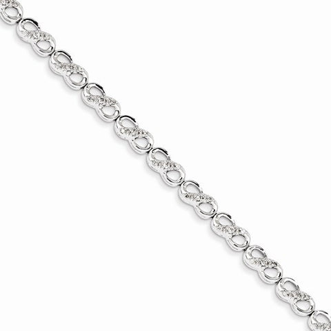 Sterling Silver Diamond Bracelet