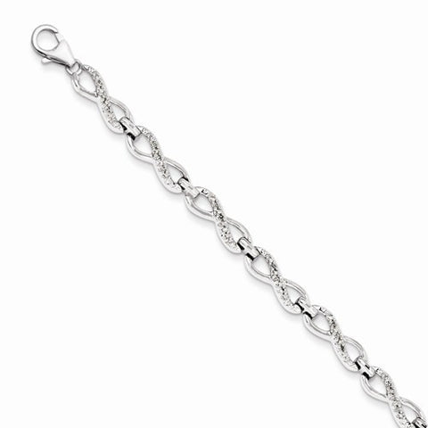 Sterling Silver Diamond Bracelet