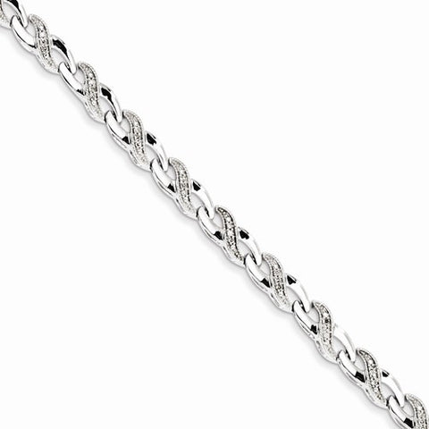 Sterling Silver Diamond Bracelet