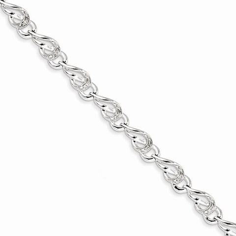 Sterling Silver Diamond Bracelet