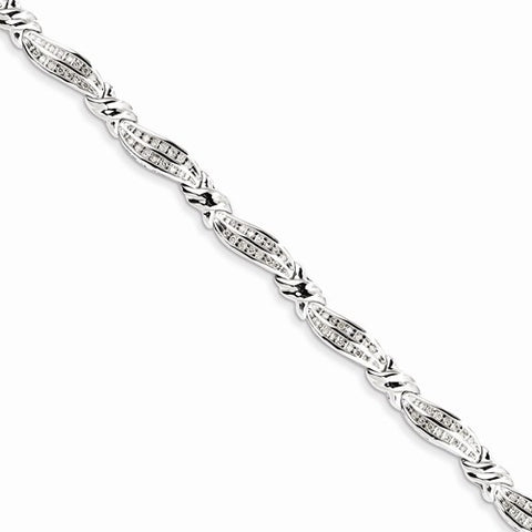 Sterling Silver Diamond Bracelet