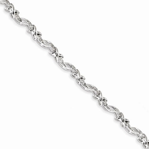 Sterling Silver Diamond Bracelet