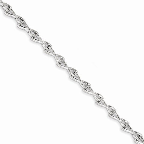 Sterling Silver Diamond Bracelet