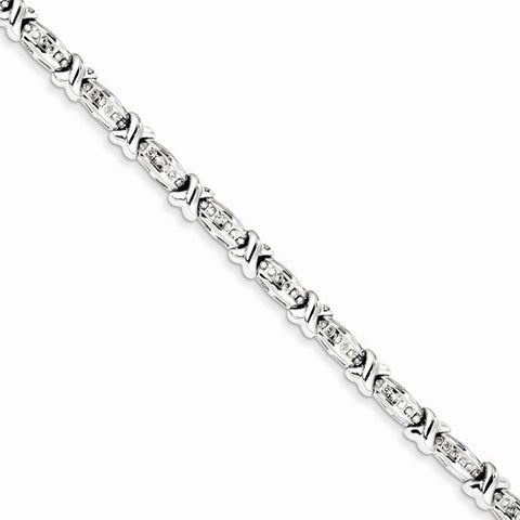 Sterling Silver Diamond Bracelet