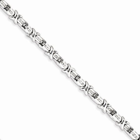 Sterling Silver Diamond Bracelet