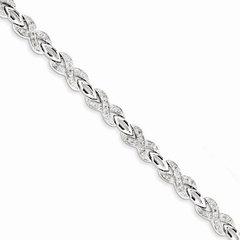 Sterling Silver Diamond Bracelet