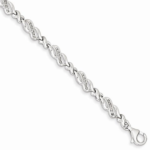 Sterling Silver Diamond Fancy Bracelet