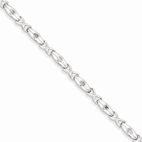 Sterling Silver Diamond Bracelet