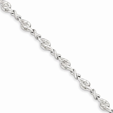 Sterling Silver Diamond Bracelet