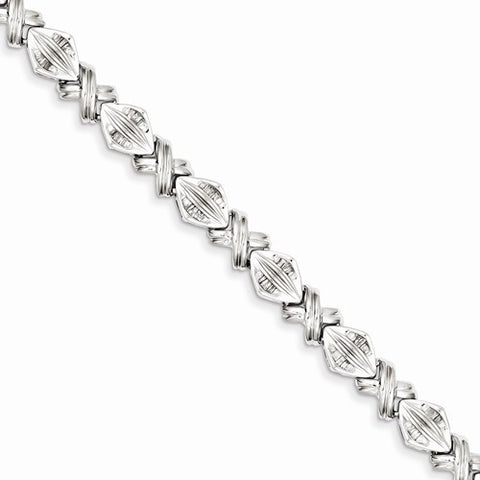 Sterling Silver Diamond X Bracelet