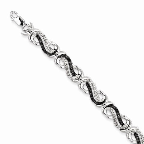 Sterling Silver Diamond Bracelet