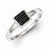 Sterling Silver Black Diamond Ring