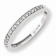 Sterling Silver Diamond Wedding Band