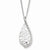 Sterling Silver Diamond Large Teardrop Necklace