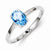 Sterling Silver w/Rhodium Light Swiss Blue Topaz Ring