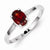 Sterling Silver w/Rhodium Garnet Ring