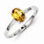 Sterling Silver w/Rhodium Citrine Ring