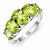 Sterling Silver w/Rhodium Peridot Ring