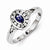 Sterling Silver Tanzanite & Diamond Ring