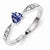 Sterling Silver Tanzanite & Diamond Ring