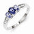 Sterling Silver Tanzanite & Diamond Ring