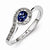 Sterling Silver Tanzanite & Diamond Ring