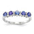 Sterling Silver Tanzanite & Diamond Ring