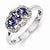 Sterling Silver Tanzanite & Diamond Ring