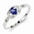 Sterling Silver Tanzanite & Diamond Ring